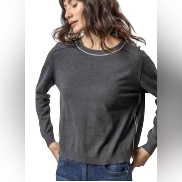 Lilla P Gray Speckled Ruffle Sleeve Crop
Sweater - M - Great Condition - Picture 1 of 6